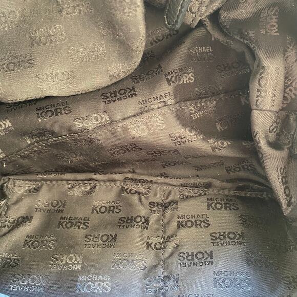 Michael Kors Hudson Downtown Purse Tote Bag Black Pebbled Leather Slouchy Hobo - Picture 10 of 16